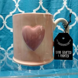 The Old Pottery Company Pink Heart Mug